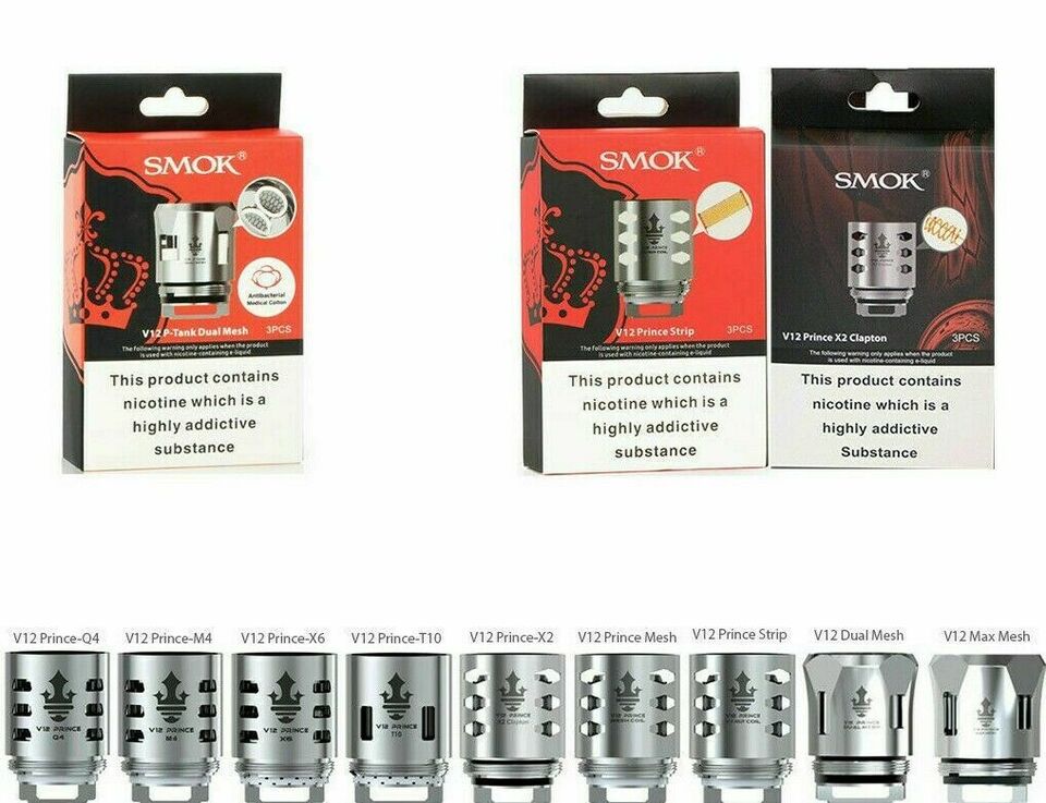 SMOK TFV12 Prince (V12 P-Tank) Replacement Coils 3pcs/pack - Image 2
