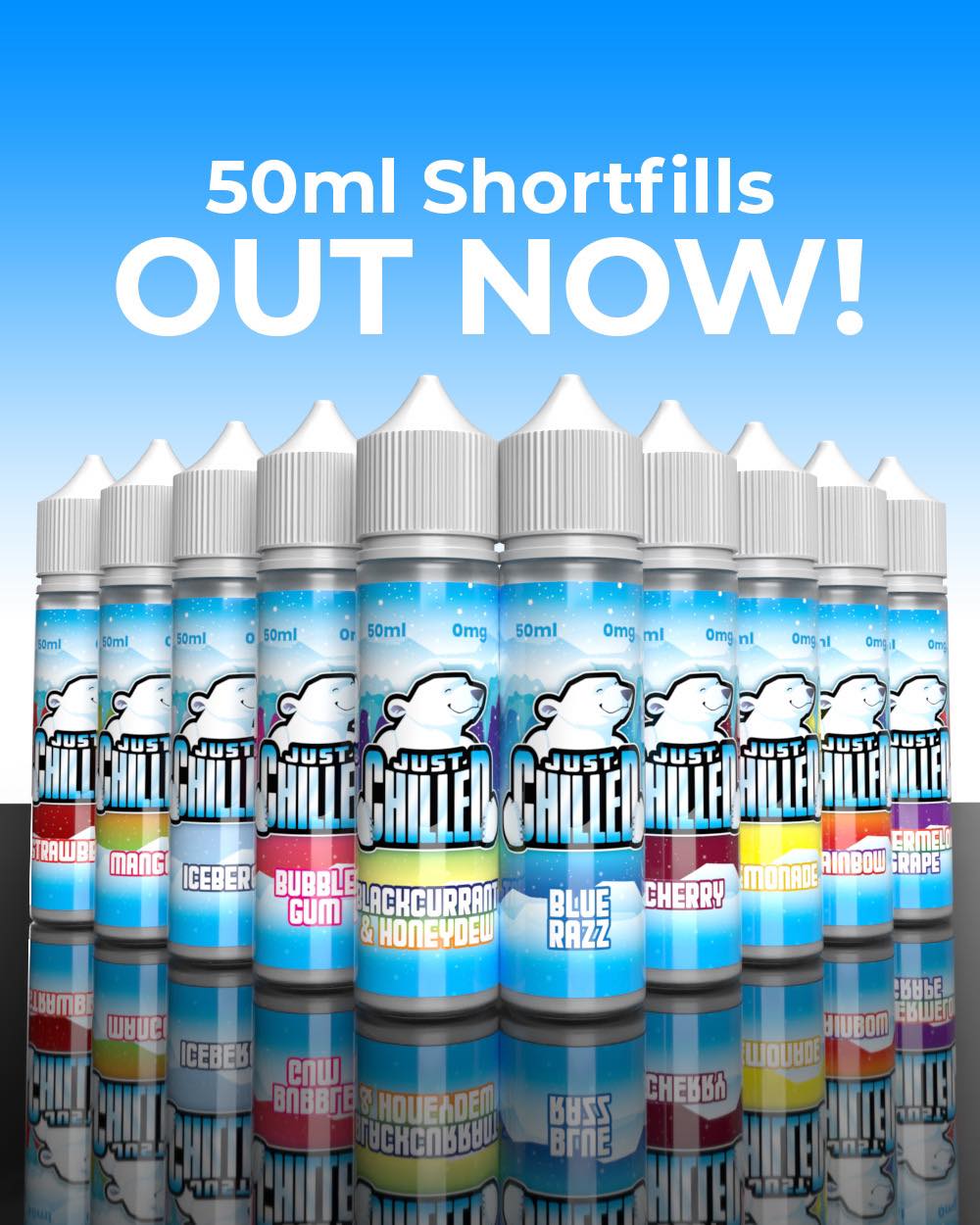 Just Chilled E Liquid Range 60ml Shortfill