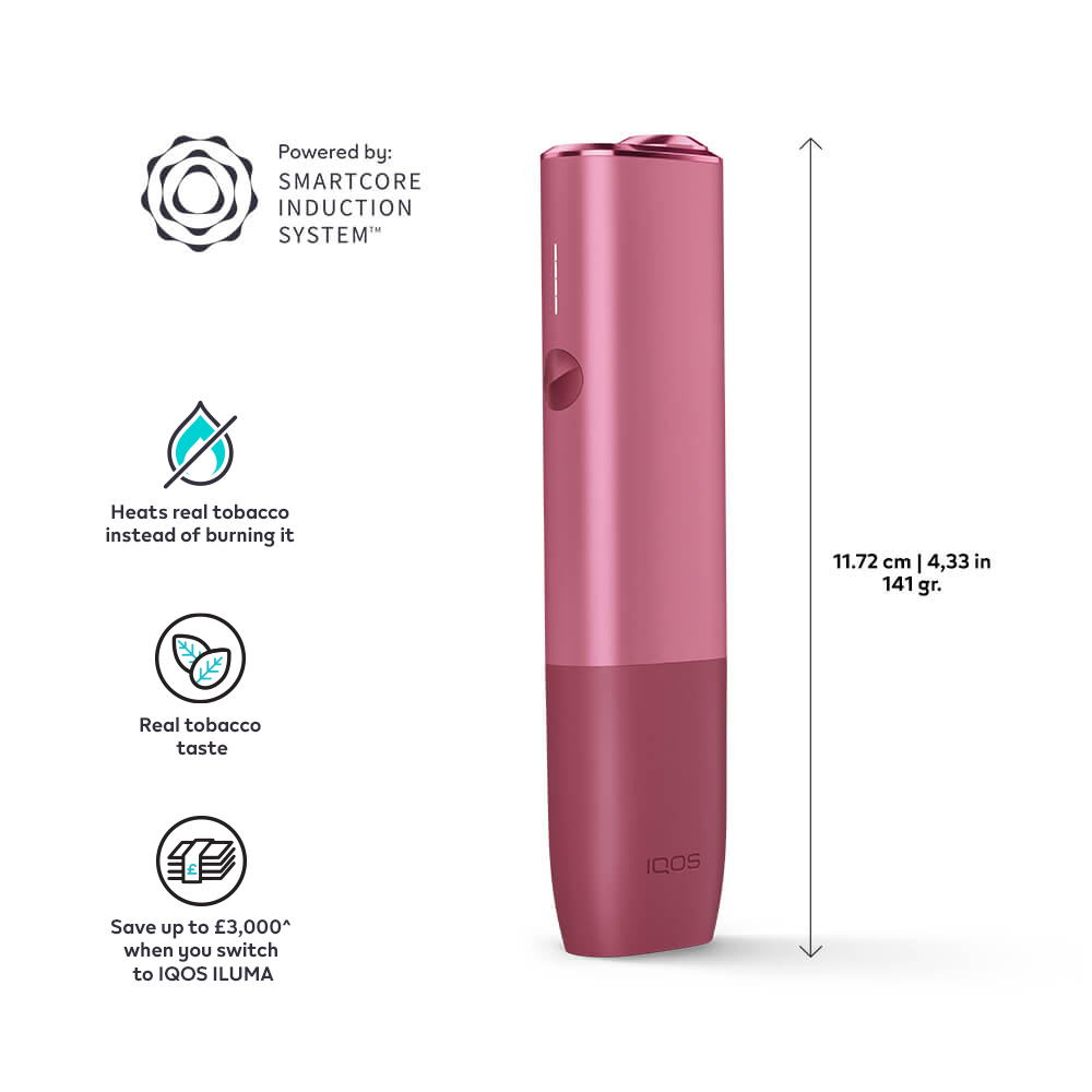 IQOS ILUMA ONE Starter Kit | Sunset Red | Free (2 Pack) of TEREA Sticks - Image 2