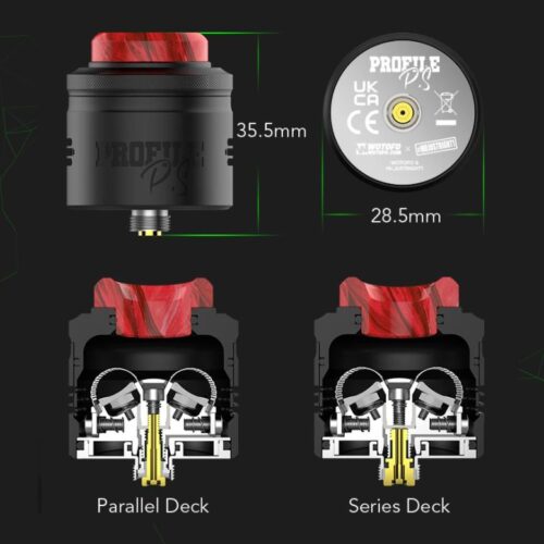 Alternative view of Wotofo Profile PS Dual Mesh RDA 28.5mm