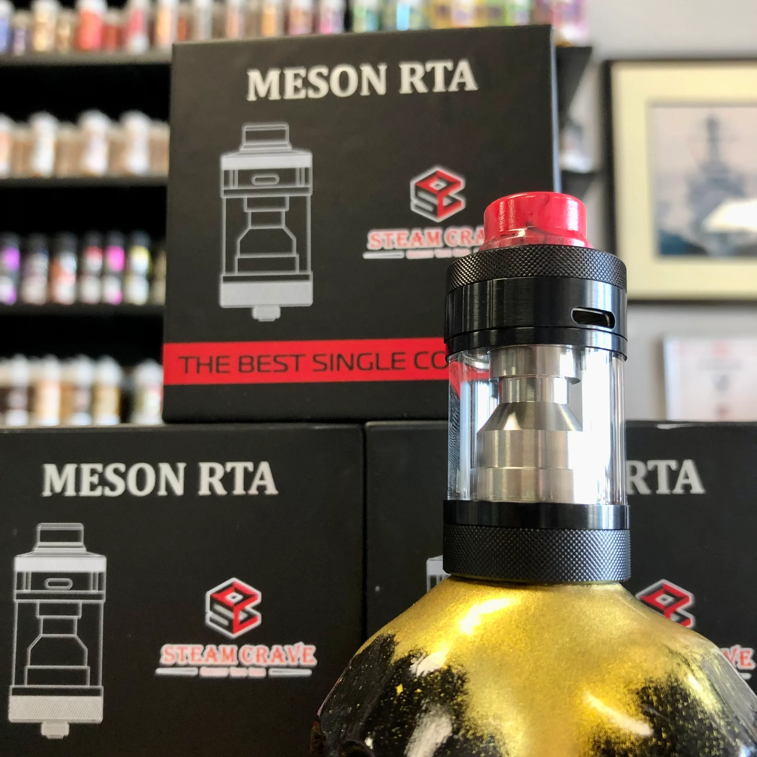 Steam Crave Meson 22mm RTA | Honeycomb Airflow - Image 6