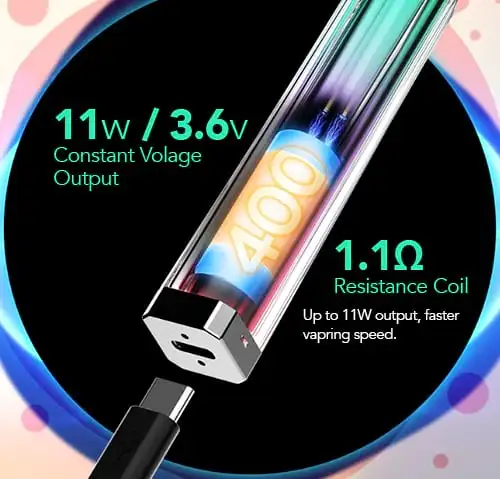 SKE Crystal PLUS Pod System Kit | Rechargeable 400mAh | Mod Only - Image 5