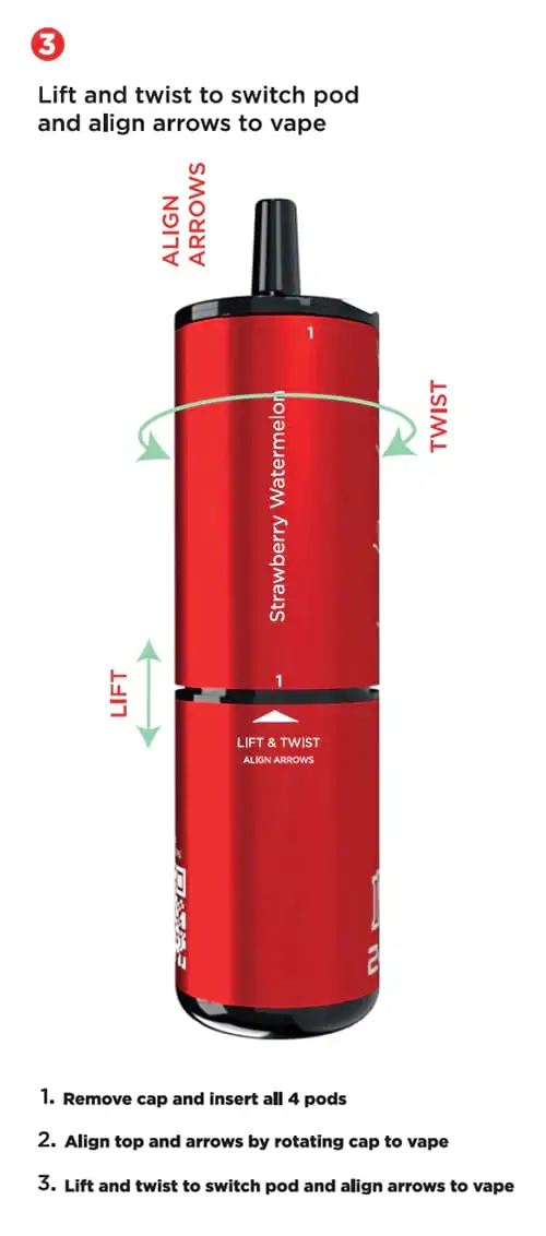 IVG 2400 Rechargeable Vape Kit - 4 in 1 Pod System - Image 2