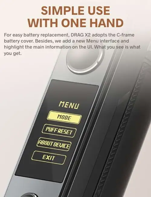 VooPoo Drag S2 Pod Vape Kit | 2500mAh - Image 4