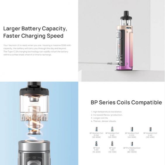 Aspire Veynom LX Pod Kit 100W 3200mAh - Image 7