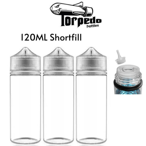 Torpedo Refillable Empty E-Liquid Bottles 120ml | Easy Screw Off Nib