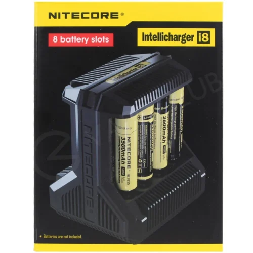 Alternative view of Nitecore I8 Intellicharger | 8 Bay Li-ion/NiMH Battery Charger