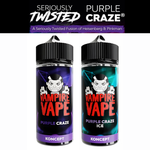 Purple Craze Koncept by Vampire Vape 100ml 70/30 VG/PG E-Liquid Shortfill