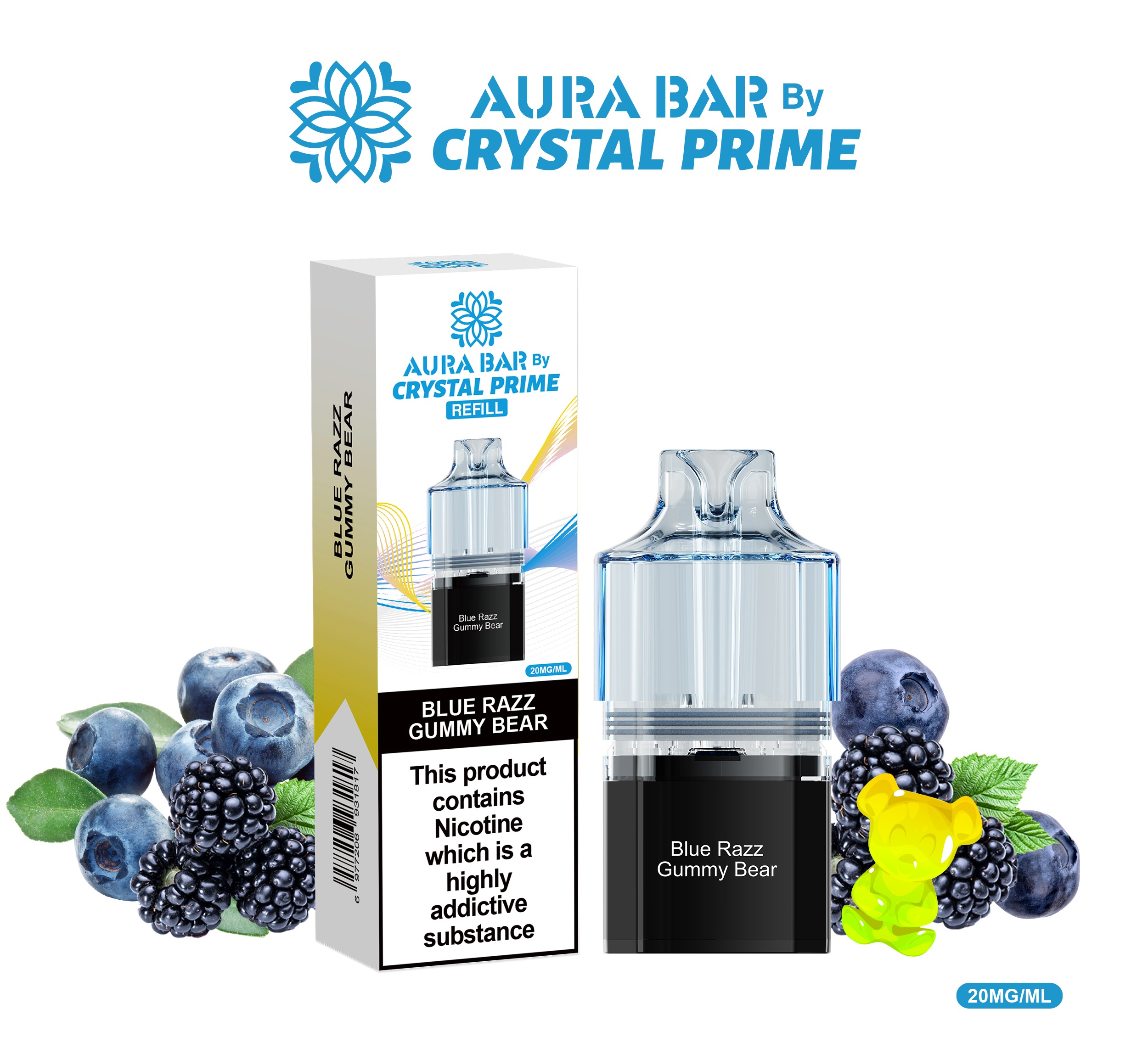 Crystal Prime Aura Bar 10K prefilled pod